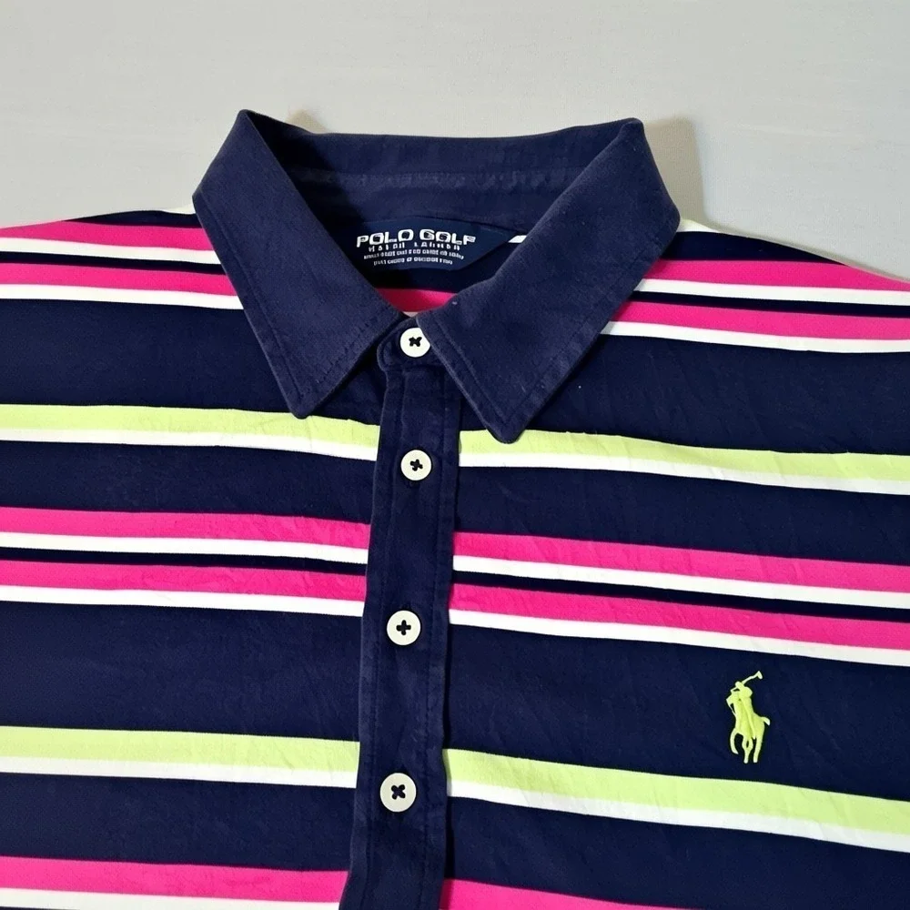 Vintage‎ Polo Ralph Lauren Yacht Club Shirt Men 2XL Striped Custom Fit Regatta